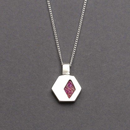 Sterling Silver - Harris Tweed. Approx 16mm with an 18inch chain